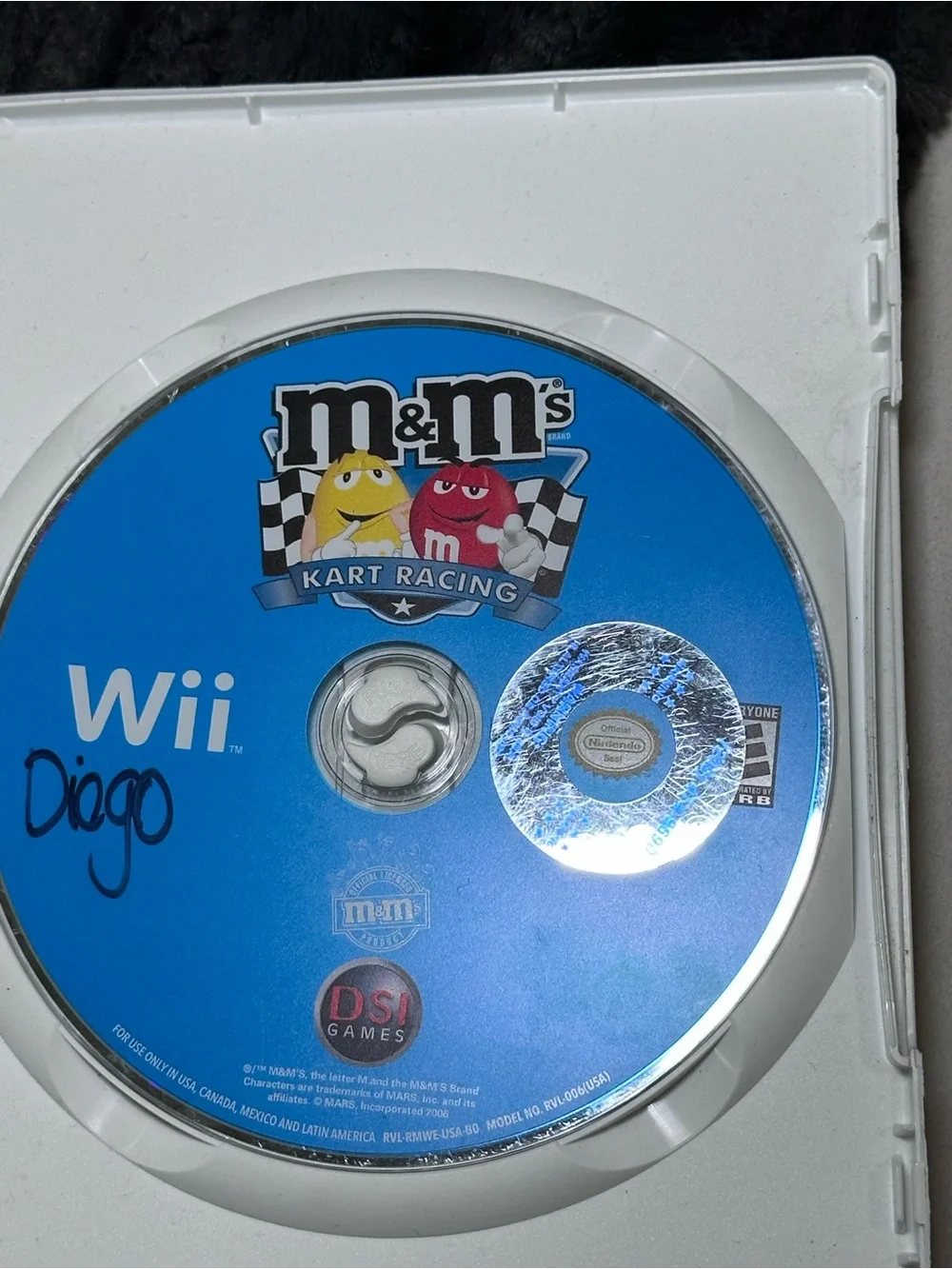 Nintendo Wii M&M's Kart Racing video game